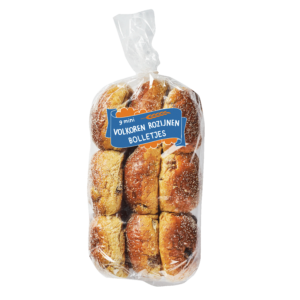 volkoren mini rozijnenbollen van de Aldi