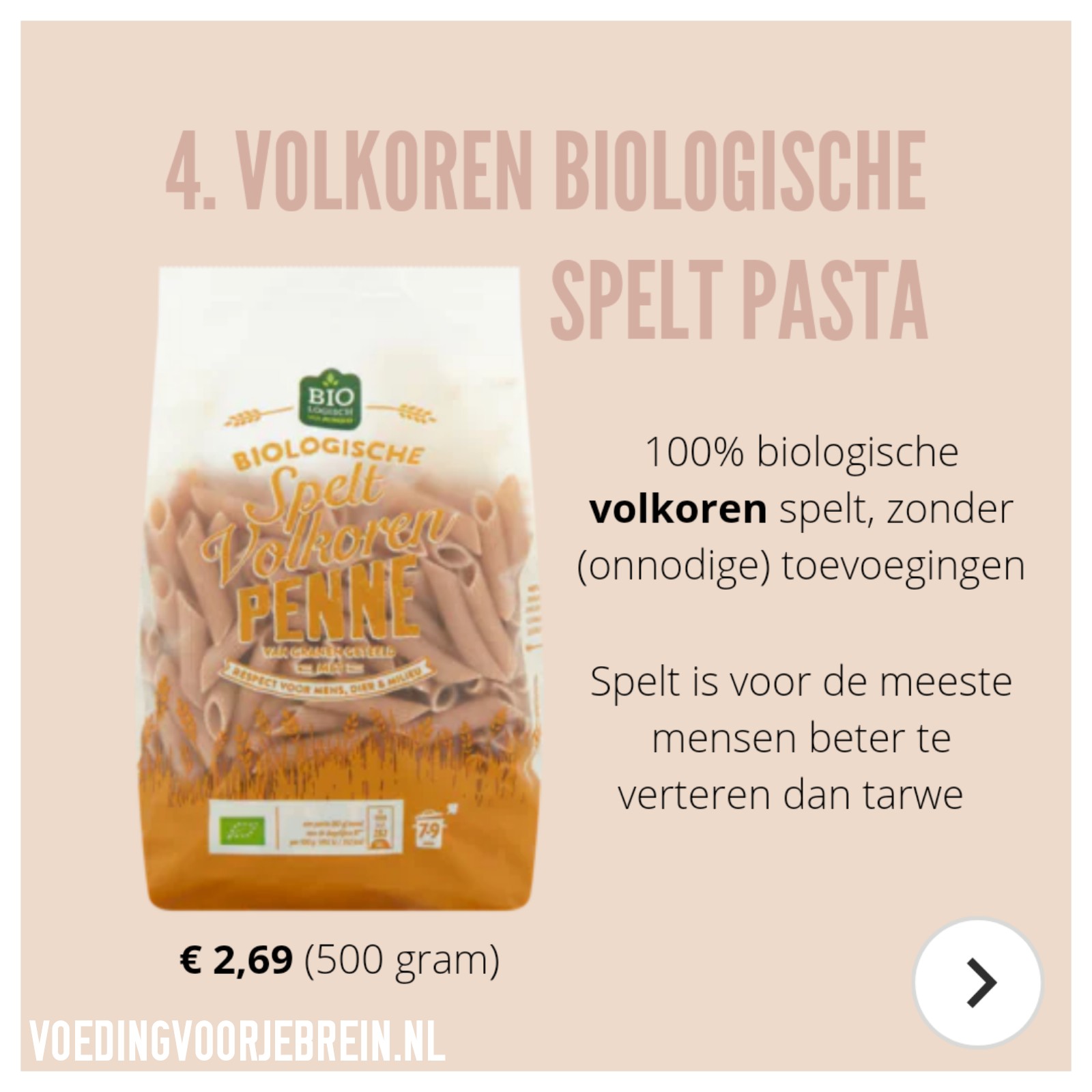 volkoren spelt pasta